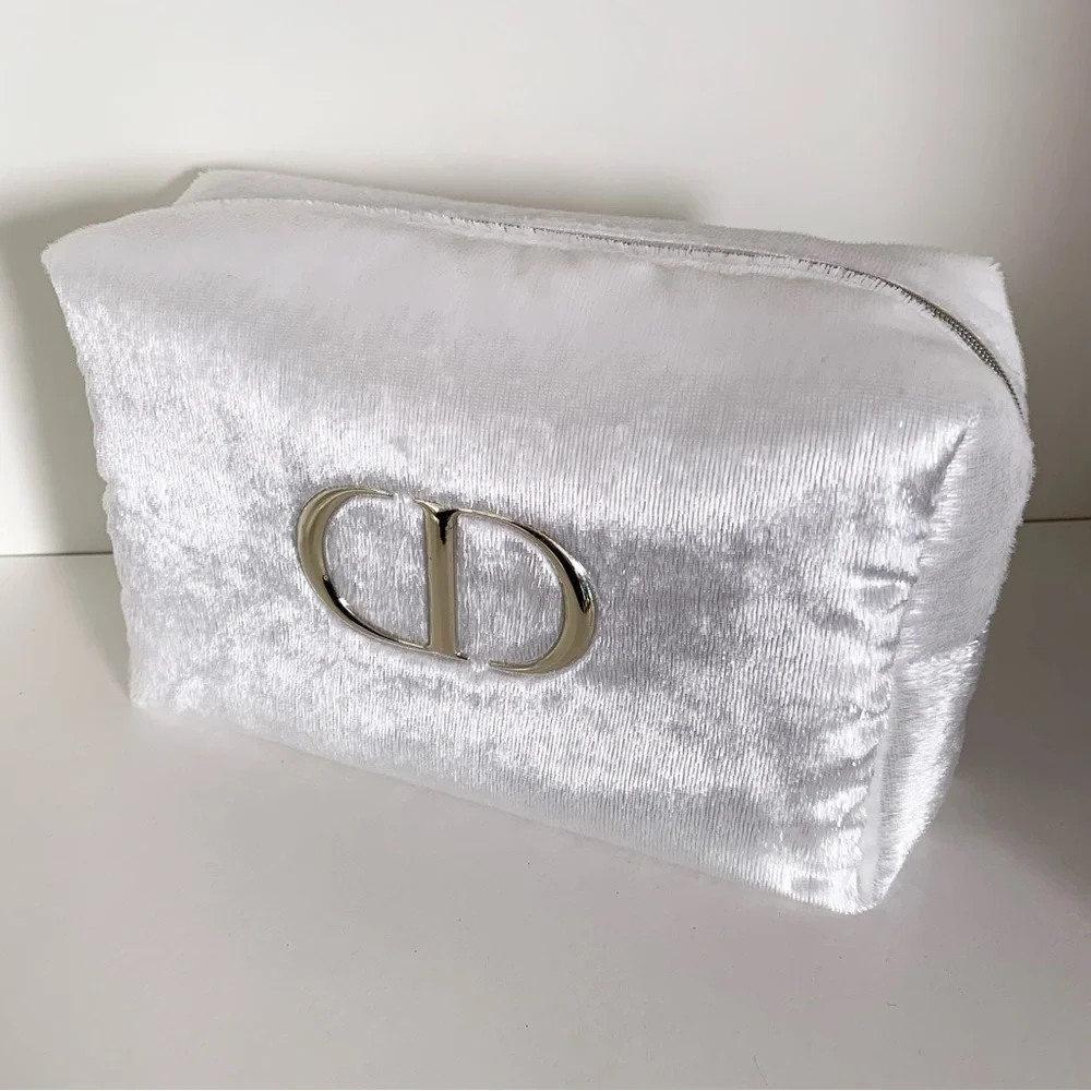 Dior furry zippy pouch